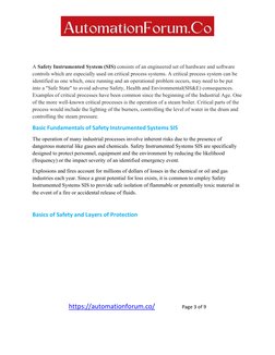 Safety Instrumented Systems Overview | PDF | Systems Engineering ...