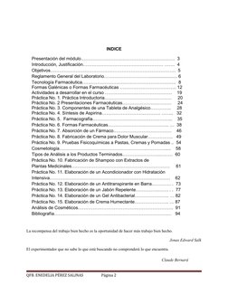 INDICE
Presentación del módulo………………………………………………………  3
Introducción, Justificación……………………………………………… …….  4
Objetivos……………………