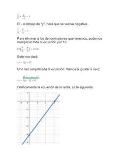 El - 4 debajo de "y", hará que se vuelva negativa.
Para eliminar a los denominadores que tenemos, podemos 
multiplicar toda l