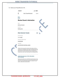 WIRE TRANSFER TUTORIAL 
 
 
 
 
 
 
 
 
 
 
 
 
 
 
9)   Review your Payee/Receiver info 
TELEGRAM CHANEL: @CRD2LIFE3 
@Crd2_