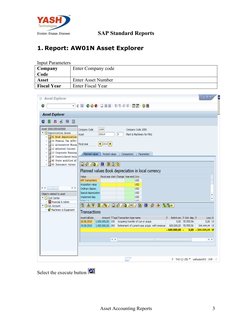 SAP Asset Accounting Standard Reports | PDF | Depreciation | Book Value