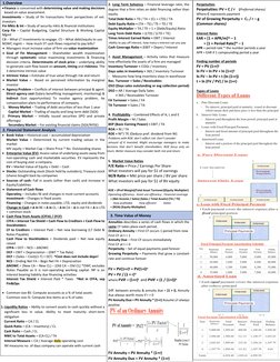 1.Overview 
 Finance is concerned with determining value and making decisions 
based on value assessment. 
Investments – Stu