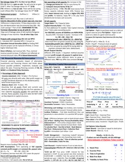 12. Options 
 
11. Working Capital Management 
 
Not operating at full capacity (No increase in FA) 
1. Change pro-forma FA –