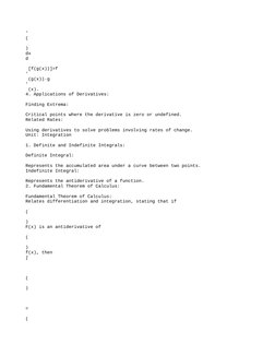 Grade 12 Calculus Study Notes | PDF | Teaching Methods & Materials