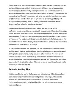Examples of Editorial Writing Techniques | PDF | Reality | Reason