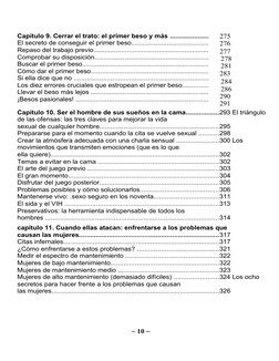 Capítulo 9. Cerrar el trato: el primer beso y más .....................
El secreto de conseguir el primer beso...............