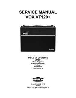 VOX VT120+ Service Manual | PDF
