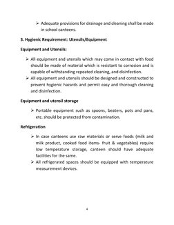 School Canteen Guidelines for Safety | PDF | Kitchen Utensil | Foods