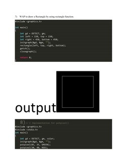 C Graphics Programming Examples | PDF | Graphics | Computer Graphics