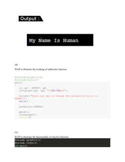 C Graphics Programming Examples | PDF | Graphics | Computer Graphics