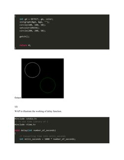 C Graphics Programming Examples | PDF | Graphics | Computer Graphics