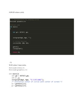 C Graphics Programming Examples | PDF | Graphics | Computer Graphics