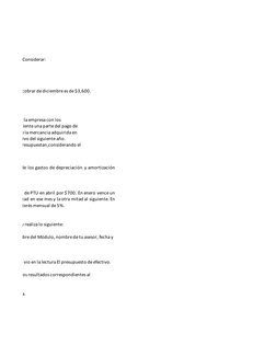 a tu postura.
rro Blanco. Considerar:
000.
l saldo por cobrar de diciembre es de $3,600.
de pagos de la empresa con los 
a ti