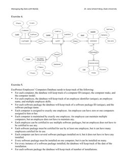 ER Diagram Exercises and Solutions | PDF | Databases | Data Warehouse