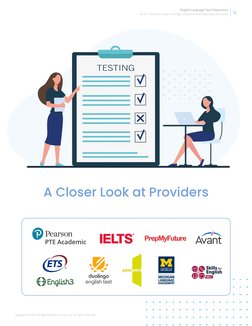 4
 English Language Test Preparation 
An ELT Teacher’s Guide to Testing Companies and Preparation Resources
Copyright © 2023