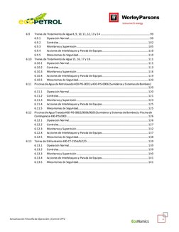 Actualización Filosofía de Operación y Control CPF2 
 
 
 
v 
 
6.9 
Trenes de Tratamiento de Agua 8, 9, 10, 11