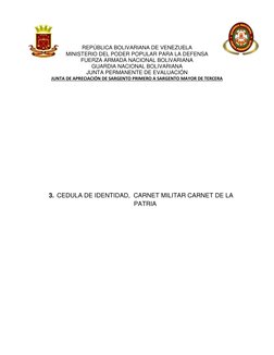 REPÚBLICA BOLIVARIANA DE VENEZUELA 
MINISTERIO DEL PODER POPULAR PARA LA DEFENSA 
FUERZA ARMADA NACIONAL BOLIVARIANA 
G