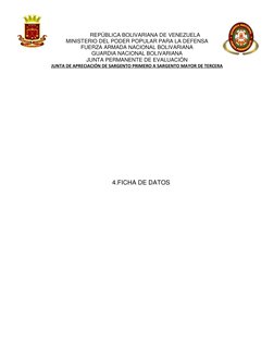REPÚBLICA BOLIVARIANA DE VENEZUELA 
MINISTERIO DEL PODER POPULAR PARA LA DEFENSA 
FUERZA ARMADA NACIONAL BOLIVARIANA 
GUA