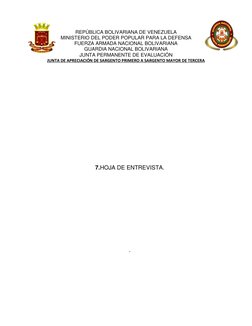 REPÚBLICA BOLIVARIANA DE VENEZUELA 
MINISTERIO DEL PODER POPULAR PARA LA DEFENSA 
FUERZA ARMADA NACIONAL BOLIVARIANA 
GUA