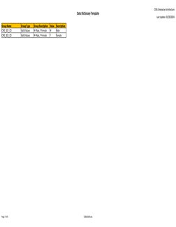 Data Dictionary Template Overview | PDF | Databases | Metadata