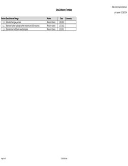 Data Dictionary Template Overview | PDF | Databases | Metadata