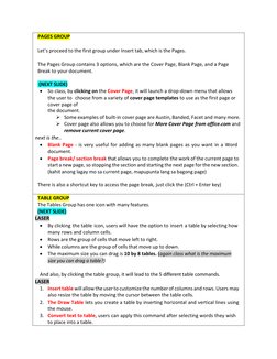 Understanding the Insert Tab in MS Word | PDF | Microsoft Word ...