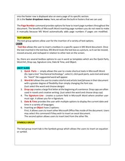 Understanding the Insert Tab in MS Word | PDF | Microsoft Word ...