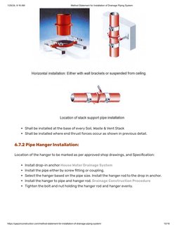 Drainage Piping Installation Method Statement | PDF | Plumbing | Pipe ...