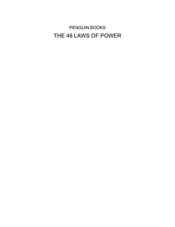 PENGUIN BOOKS
THE 48 LAWS OF POWER

