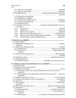 Ingeniería de la 
roca 
viii 
 
11.8.2 Masarocosa de calidad ................................................................