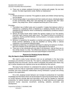 PALAWAN STATE UNIVERSITY 
 PRO-ELECT 2- HUMAN BEHAVIOR IN ORGANIZATION 
COLLEGE OF BUSINESS AND ACCOUNTANCY 
Prepared By: RUT