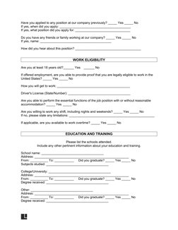 Have you applied to any position at our company previously? _____ Yes _____ No
If yes, when did you apply: __________________