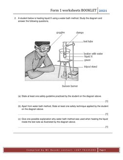 Form 1 worksheets BOOKLET
2021
C o m p i l e d b y M r B a s e b i c o n t a c t : + 2 6 7 7 6 1 3 5 2 0 3