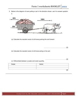 Form 1 worksheets BOOKLET
2021
C o m p i l e d b y M r B a s e b i c o n t a c t : + 2 6 7 7 6 1 3 5 2 0 3