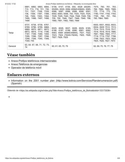 Prefijos telefónicos en Bolivia | PDF