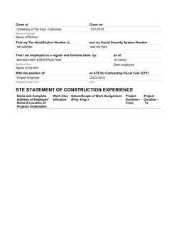 STE Requirements for PCAB Certification | PDF