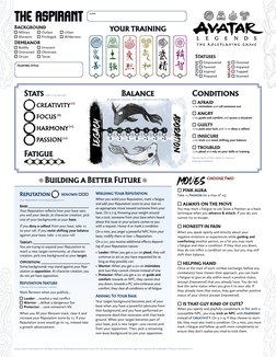 Avatar Legends RPG Character Sheet | PDF | Creativity