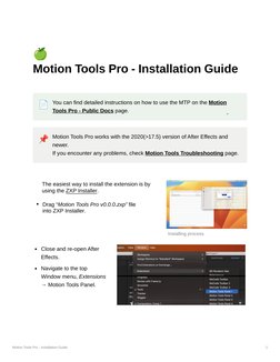 Motion Tools Pro Installation Guide | PDF | Computers