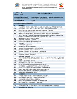 IOARR: “ADQUISICIÓN DE ANALIZADOR DE GASES Y ELECTROLITOS, ASPIRADORA DE 
SECRECIONES, BOMBA DE INFUSIÓN Y COCHE DE PARO EQ