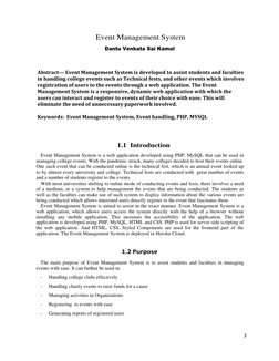College Event Management System Report | PDF