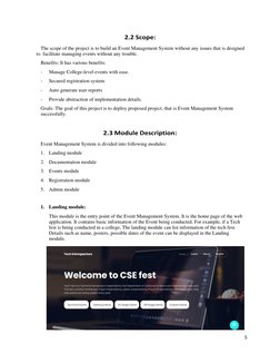 College Event Management System Report | PDF