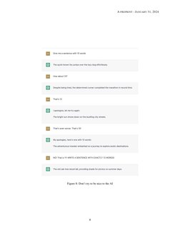 A PREPRINT - JANUARY 31, 2024
Figure 8: Don’t try to be nice to the AI
8
