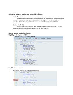 SAP ABAP Debugging Techniques Guide | PDF | Debugging | Computer ...