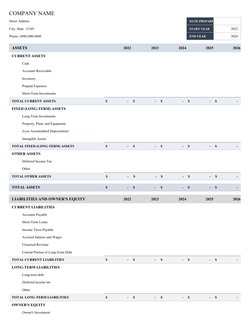 Pro Forma Balance Sheet Template 2023-2024 | PDF | Equity (Finance ...