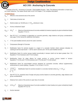 Aci 318 Structural Calculation Package Example.pdf ACI 318-19: Anchoring to Concrete Guide | PDF | Concrete | Civil ...