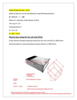 HVAC Plenum Box Sizing Guide | PDF