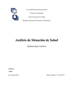 Universidad Nacional Experimental 
"Francisco de Miranda"
Área de Ciencias de la Salud
Programa Nacional de Formación en Enfe