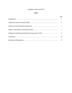 Apartadero, febrero del 2024.
Índice