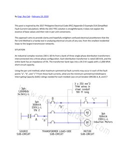 Short Circuit Analysis Using Per-Unit Method | PDF | Transformer ...