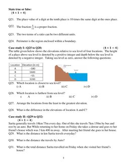Class 6 Maths Sample Paper 2024 | PDF | Length | Numbers
